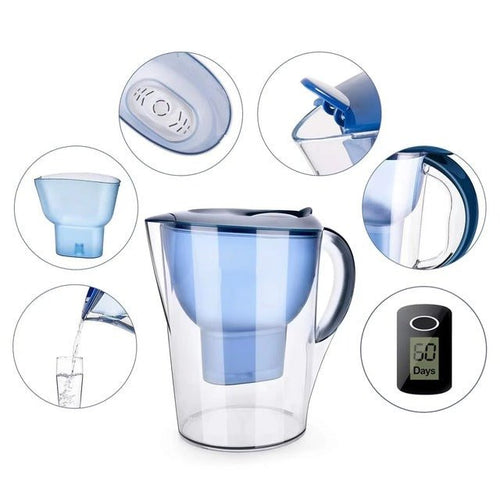 10 - Cup Smart Water Filter Pitcher - Electronic Reminder & Advanced Filtration - Bella's Home