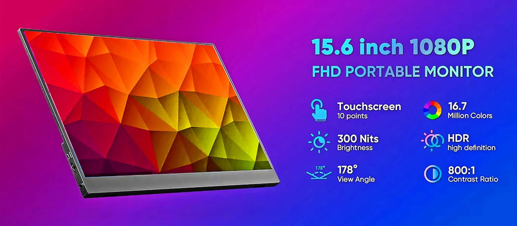 10.5" 2K Portable Monitor - Ultra - Slim External Display for Laptop & Gaming - Bella's Home