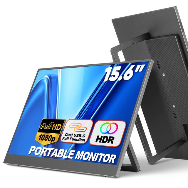 15.6" FHD Portable Monitor - Ultra - Slim Screen Extender with Adjustable Stand - Bella's Home