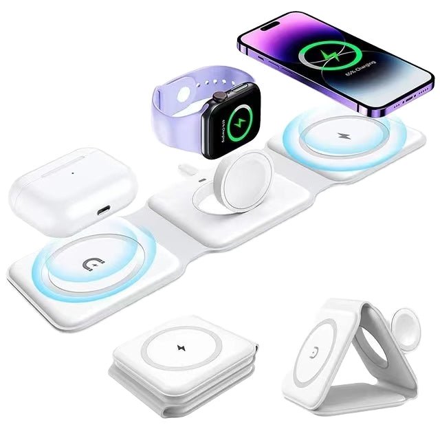 3 - in - 1 Magnetic Wireless Charging Station for iPhone, Watch & AirPods - Bella's Home