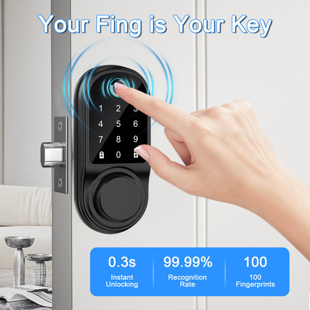 Keyless Entry Smart Door Lock - Biometric Fingerprint & Bluetooth Deadbolt - Bella's Home