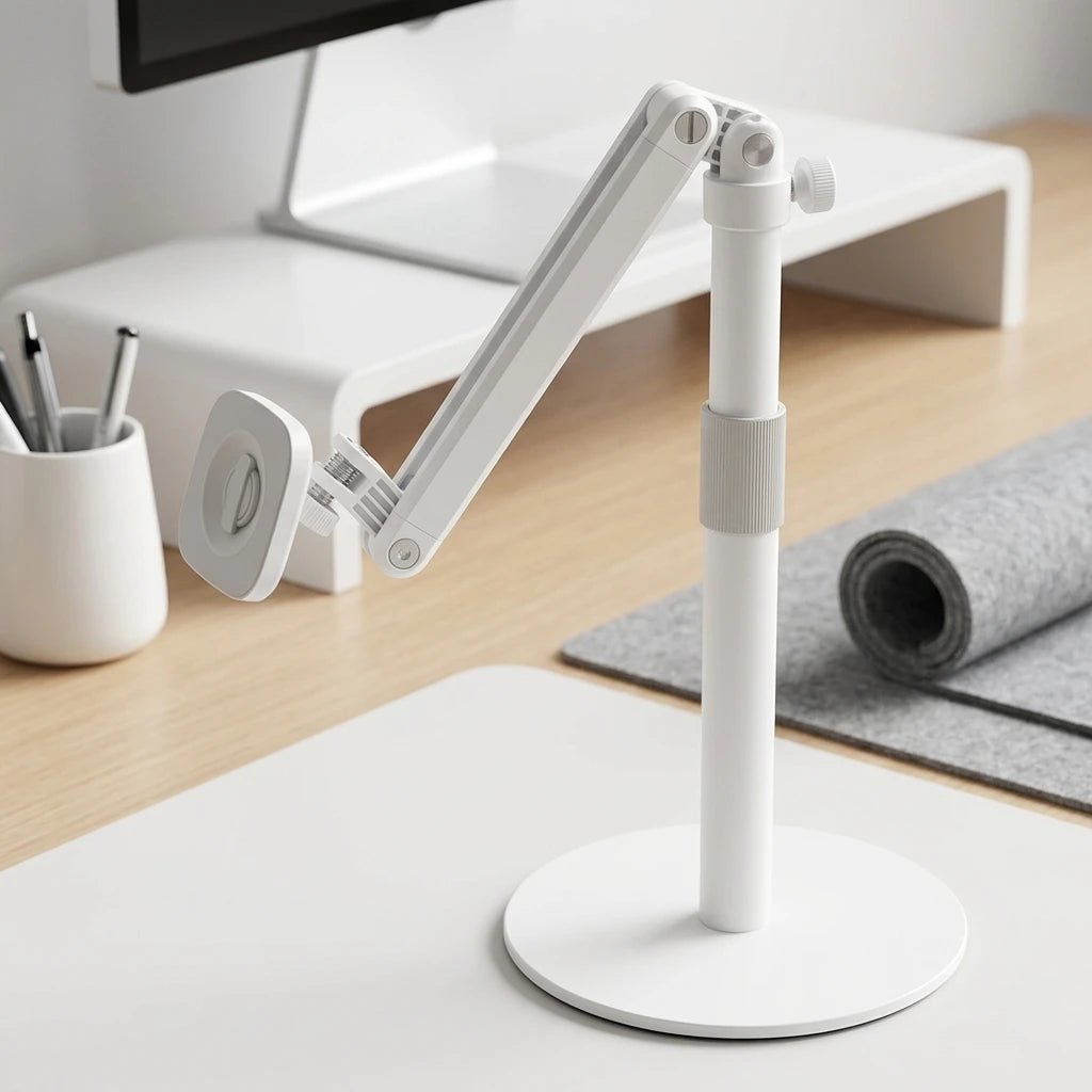 Minimalist White Multi - Angle Tablet & Phone Stand - Heavy Duty Desktop Mount - Bella's Home